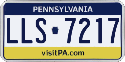 PA license plate LLS7217