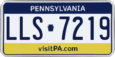 PA license plate LLS7219
