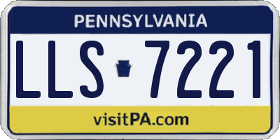 PA license plate LLS7221