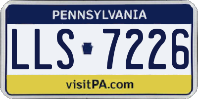 PA license plate LLS7226
