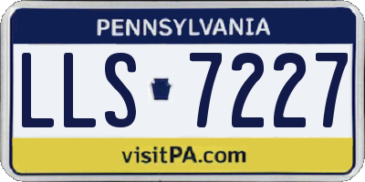 PA license plate LLS7227