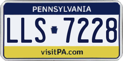 PA license plate LLS7228