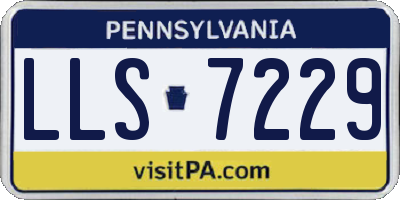 PA license plate LLS7229