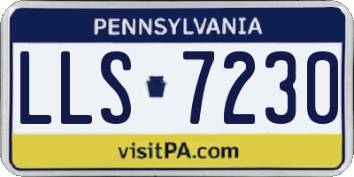 PA license plate LLS7230
