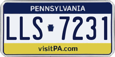 PA license plate LLS7231