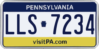 PA license plate LLS7234