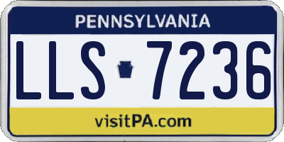 PA license plate LLS7236