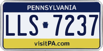 PA license plate LLS7237
