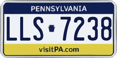 PA license plate LLS7238