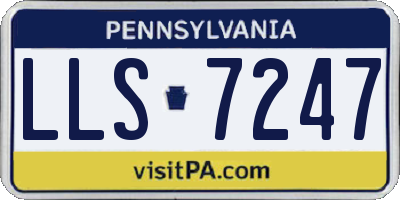 PA license plate LLS7247