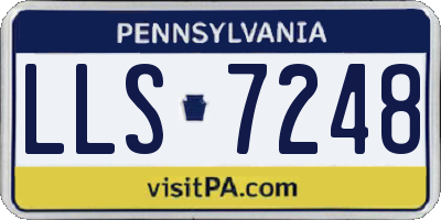 PA license plate LLS7248