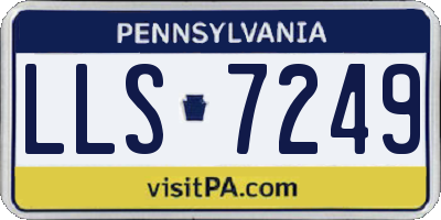 PA license plate LLS7249