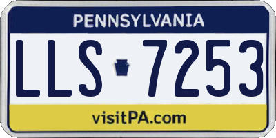 PA license plate LLS7253