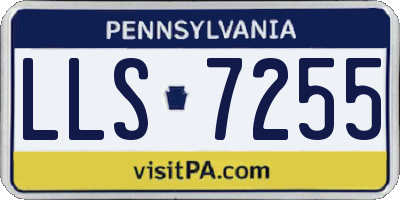 PA license plate LLS7255