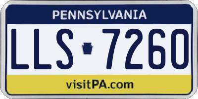 PA license plate LLS7260