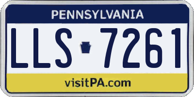PA license plate LLS7261