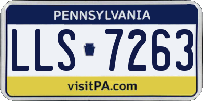 PA license plate LLS7263