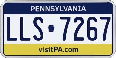 PA license plate LLS7267