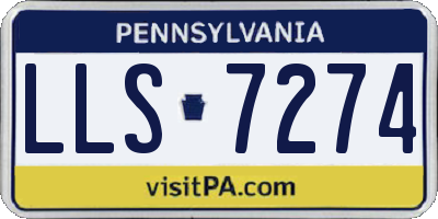 PA license plate LLS7274