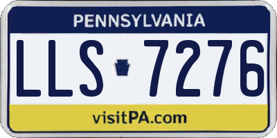 PA license plate LLS7276