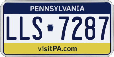 PA license plate LLS7287