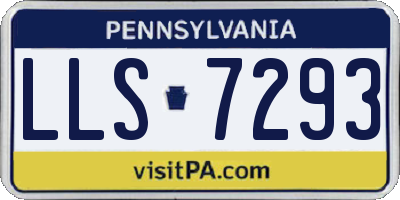 PA license plate LLS7293