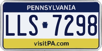 PA license plate LLS7298