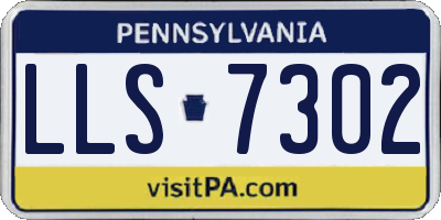 PA license plate LLS7302