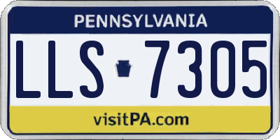 PA license plate LLS7305