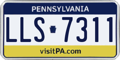 PA license plate LLS7311
