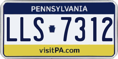PA license plate LLS7312