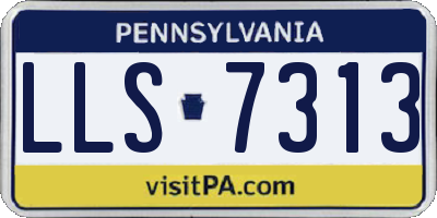 PA license plate LLS7313