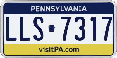PA license plate LLS7317