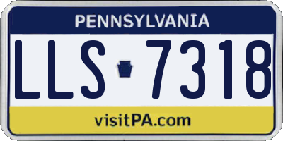 PA license plate LLS7318