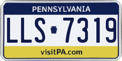 PA license plate LLS7319