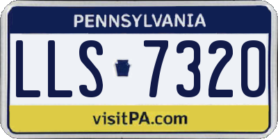 PA license plate LLS7320