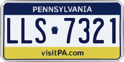 PA license plate LLS7321