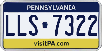 PA license plate LLS7322