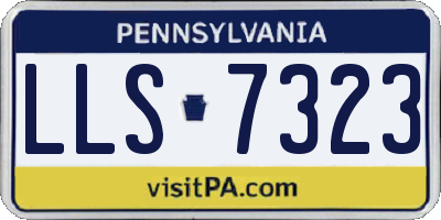 PA license plate LLS7323