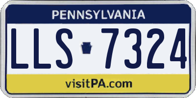 PA license plate LLS7324