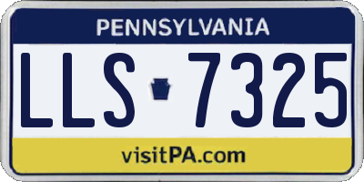 PA license plate LLS7325