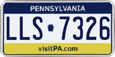 PA license plate LLS7326