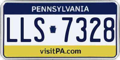 PA license plate LLS7328