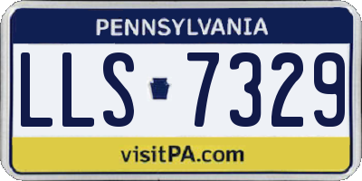 PA license plate LLS7329