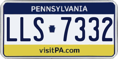 PA license plate LLS7332
