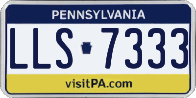 PA license plate LLS7333