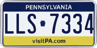 PA license plate LLS7334