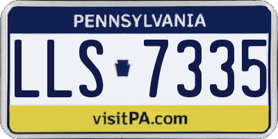 PA license plate LLS7335
