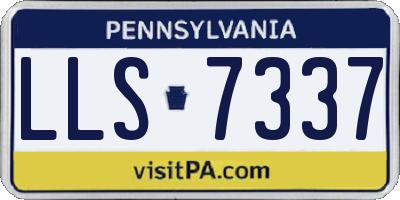 PA license plate LLS7337