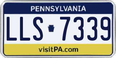 PA license plate LLS7339